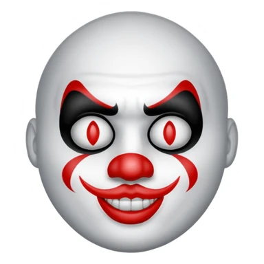 The simple Insane Clown Posse face makeup on a simple round emoji sticker