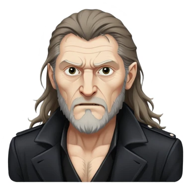 Fenrir Greyback in harry potter, black open chest coat sticker