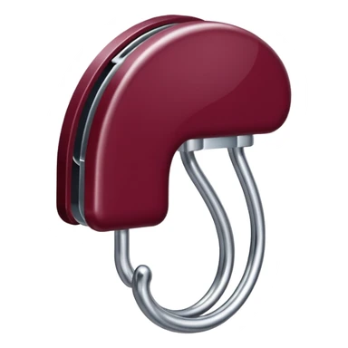 burgundy claw clip sticker
