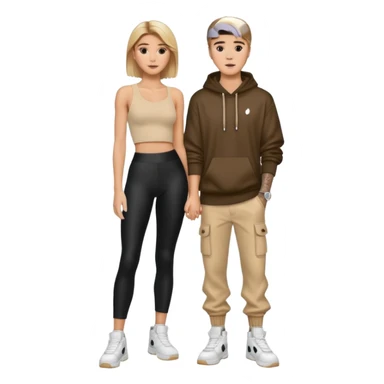 Justin bieber et hailey bieber  voir tous le corps  sticker