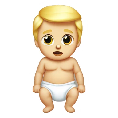 donald trump as a baby in a diaper sticker