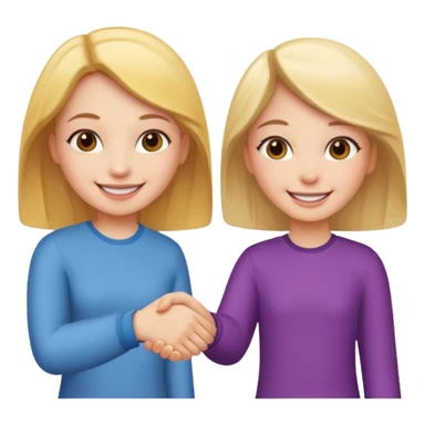 tho girls handshake sticker