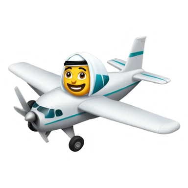 arab guying flying a airplane sticker