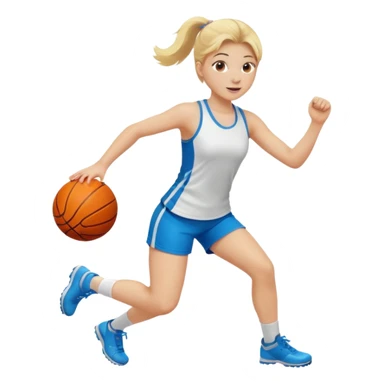 a young girl with blonde hair is playing sports sticker