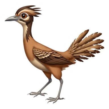 realistic roadrunner bird emoji, actual colors sticker