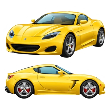 yellow sports car emoji facing right sticker