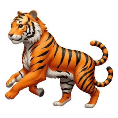 Realistic Tiger running in profile sticker