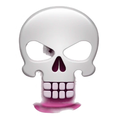 skull punisher icon stamp pink color pill sticker