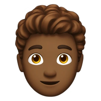 Young man behind a laptop hair chestnut color In the baloclave sticker