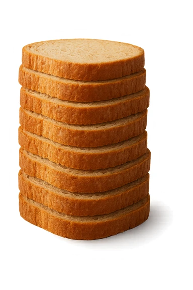 TORRETTA DI FETTINE DI PANE,  iperrealistico 4k sticker