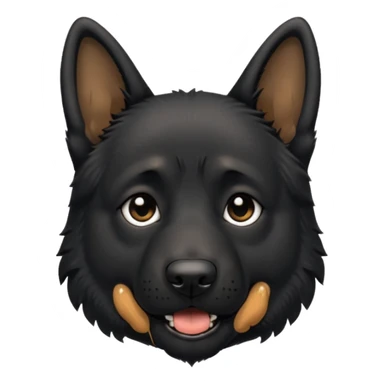 black german shepherd face crying with RIP written above sticker