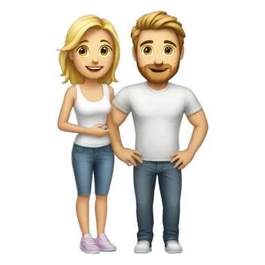 My girlfriend standing beside me and me proposing ger sticker