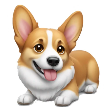 Corgi with mašle sticker