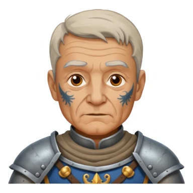 elderly tattooed knight sticker