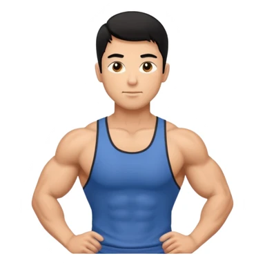 nein es soll ein fitness trainer sein der männlich ist mit schwarzen haaren stehend sticker