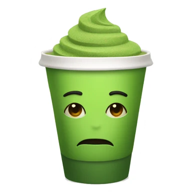 Matcha in a To go cup without face  sticker