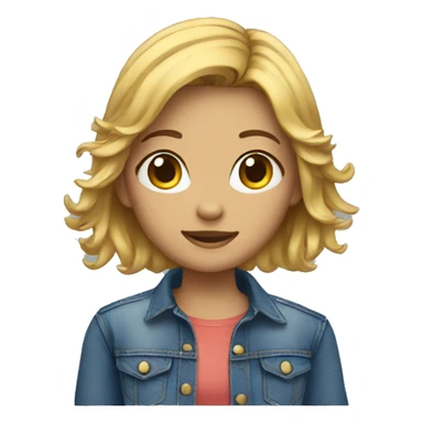 Girl with blue Jean sticker