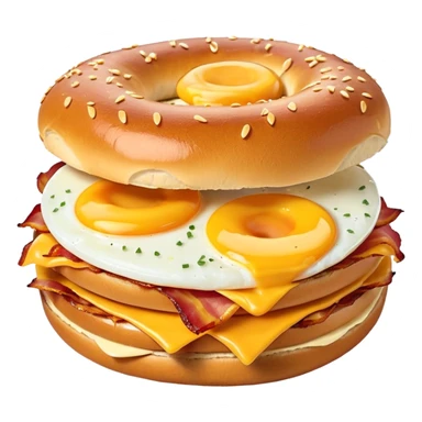 Bacon egg and cheese bagel sticker