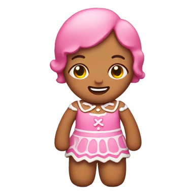 pink gingerbread girl sticker