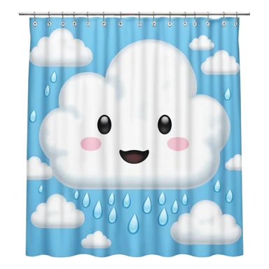 cloud shower curtain sticker