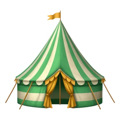 green carnival tent sticker