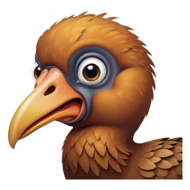 Angry realistic Mauritius dodo sticker
