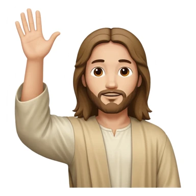 Jesus with his hands up in the air “hallelujah sticker