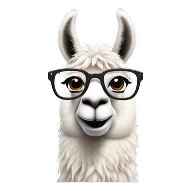 lama with glasses talking on the phone sticker