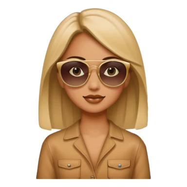 GIRL in sunglasses by car sticker