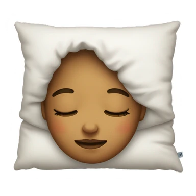 dreaming girl with her eyes closed on a pillow sticker