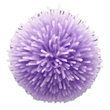 Realistic pale purple cheer pom pom sticker