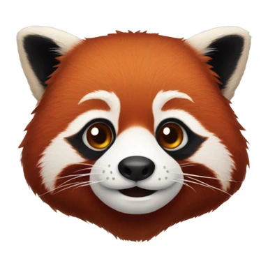 Red panda face sticker