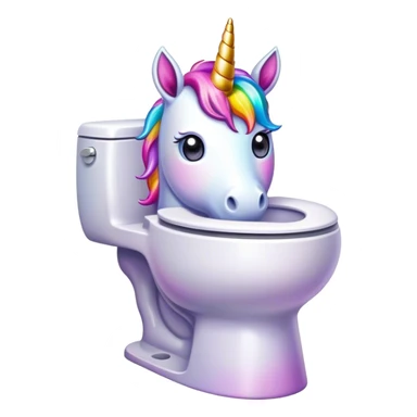 Unicorn poop on the toilet sticker