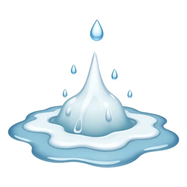 a small puddle of white liquid sticker