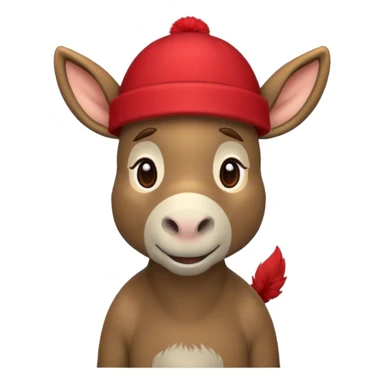 donkey with red hat sticker