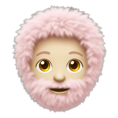 Light pink fuzzy lether P sticker