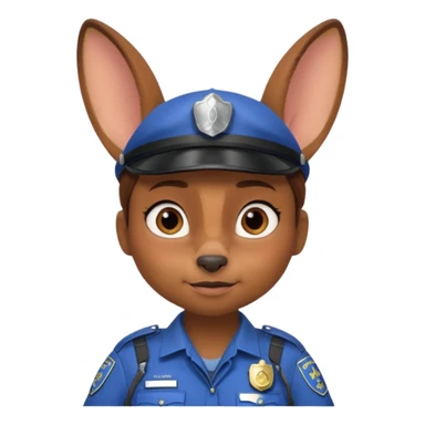 judy hopps with police suit from zootopia, pixar sticker