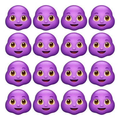 Army of purple goo faces  sticker