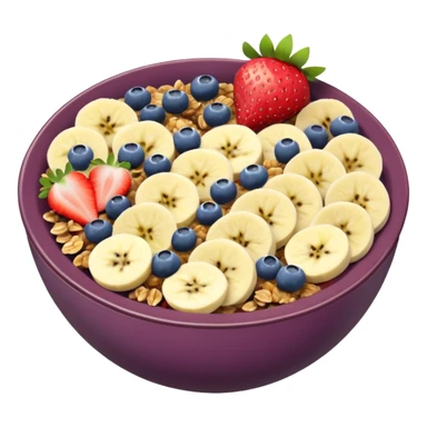 Vaso con açai, que lleve granola plátano arándanos y frutillas sticker