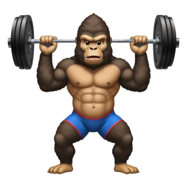 weightlifting gorilla sticker