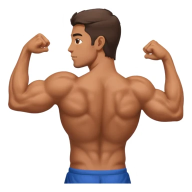 Male back biceps sticker