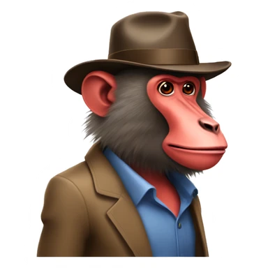 red butt baboon with a fedora sticker