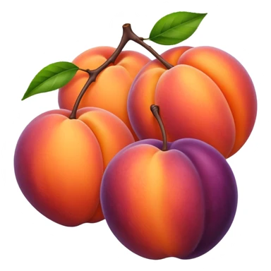Peach and a plum ￼ sticker