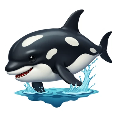 orca as a zombie sticker