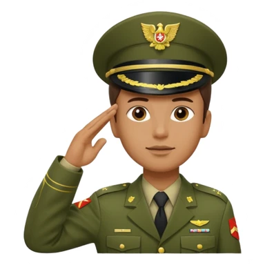 soldier saluting sticker