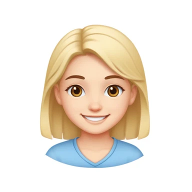 Generate an emoji of a cute girl with a soul patch  sticker