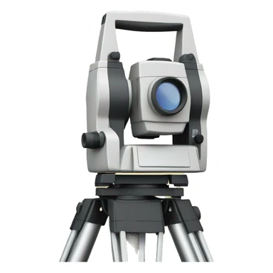 Land surveyor with total station sticker