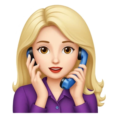 woman talking on the phone sticker