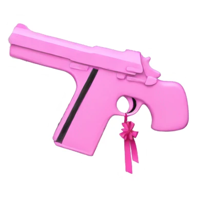 pink pistol with a pink ribbon sticker
