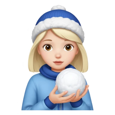 young girl with snowball











 sticker